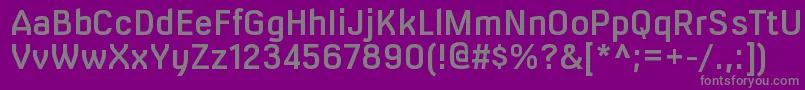 フォントMilibussbRegular – 紫の背景に灰色の文字