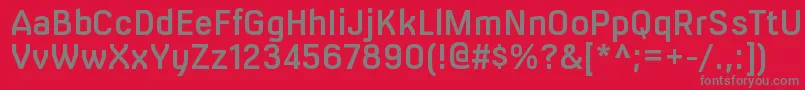 フォントMilibussbRegular – 赤い背景に灰色の文字