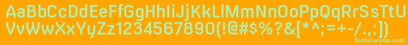 MilibussbRegular Font – Green Fonts on Orange Background