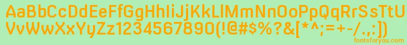 MilibussbRegular Font – Orange Fonts on Green Background