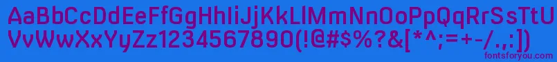 MilibussbRegular Font – Purple Fonts on Blue Background