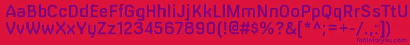 MilibussbRegular Font – Purple Fonts on Red Background