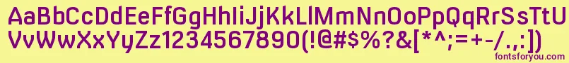 MilibussbRegular Font – Purple Fonts on Yellow Background