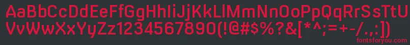 MilibussbRegular Font – Red Fonts on Black Background