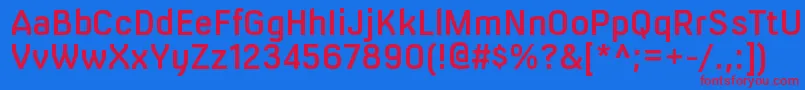 MilibussbRegular Font – Red Fonts on Blue Background
