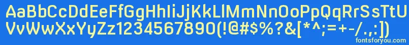 MilibussbRegular Font – Yellow Fonts on Blue Background