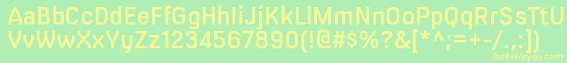 MilibussbRegular Font – Yellow Fonts on Green Background