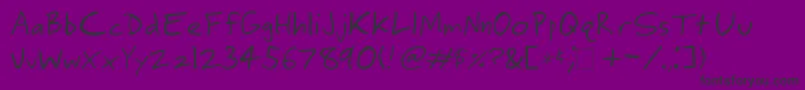 フォントRingey – 紫の背景に黒い文字