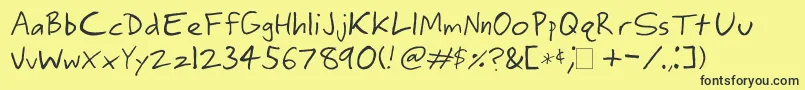 fuente Ringey – Fuentes Negras Sobre Fondo Amarillo