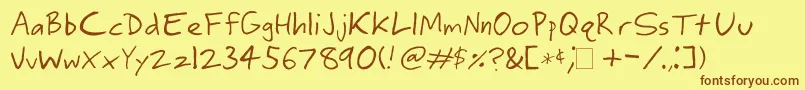 More about Ringey Font Ringey Font – Brown Fonts on Yellow Background