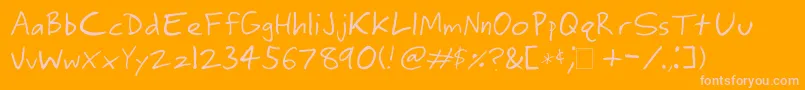 Шрифт Ringey – розовые шрифты на оранжевом фоне