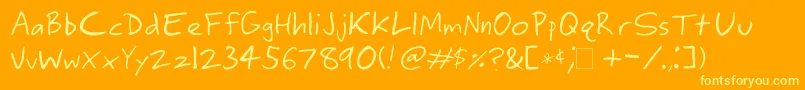 fuente Ringey – Fuentes Amarillas Sobre Fondo Naranja