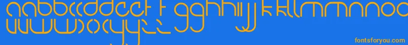 NiteOwl Font – Orange Fonts on Blue Background