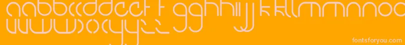 フォントNiteOwl – オレンジの背景にピンクのフォント
