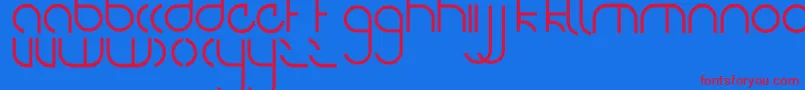 NiteOwl Font – Red Fonts on Blue Background