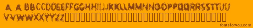 Entropy ffy Font – Brown Fonts on Orange Background