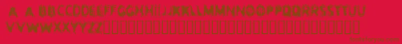 Entropy ffy Font – Brown Fonts on Red Background