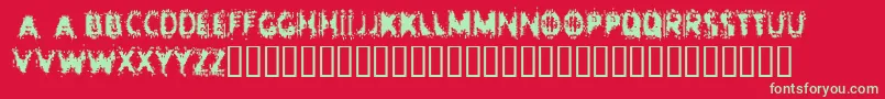Czcionka Entropy ffy – zielone czcionki na czerwonym tle