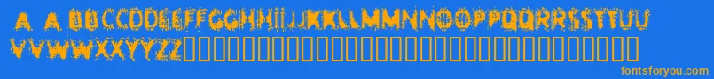 Entropy ffy Font – Orange Fonts on Blue Background