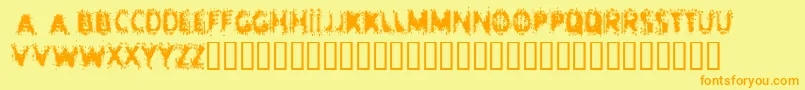 Entropy ffy Font – Orange Fonts on Yellow Background