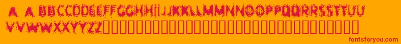 Entropy ffy Font – Red Fonts on Orange Background