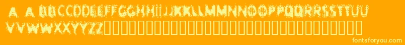 Entropy ffy Font – Yellow Fonts on Orange Background