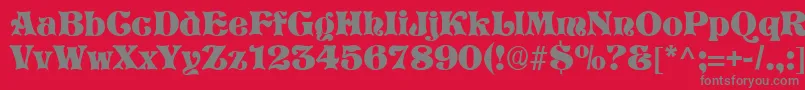 StorybookRegular Font – Gray Fonts on Red Background