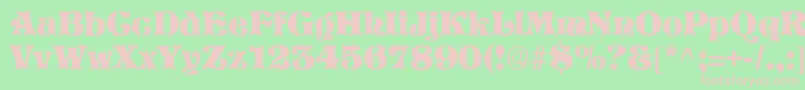 StorybookRegular Font – Pink Fonts on Green Background