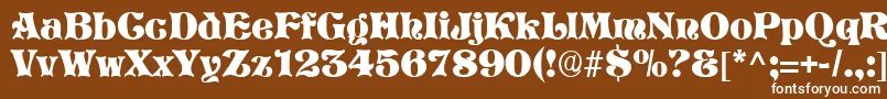 StorybookRegular Font – White Fonts on Brown Background