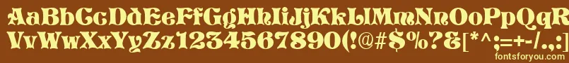 StorybookRegular Font – Yellow Fonts on Brown Background