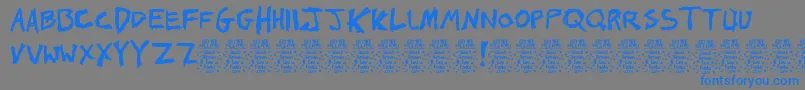 Johns1000hurtsDemo Font – Blue Fonts on Gray Background