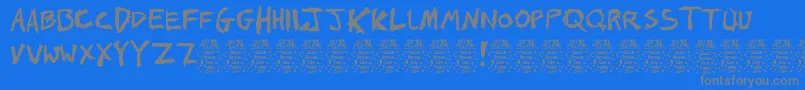 Johns1000hurtsDemo Font – Gray Fonts on Blue Background