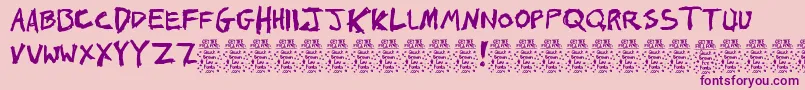 Johns1000hurtsDemo Font – Purple Fonts on Pink Background