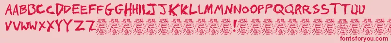 Johns1000hurtsDemo Font – Red Fonts on Pink Background