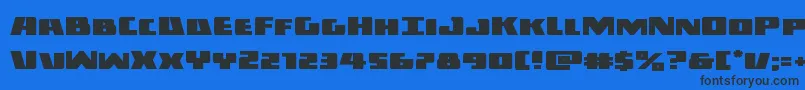 Darkallianceexpand Font – Black Fonts on Blue Background