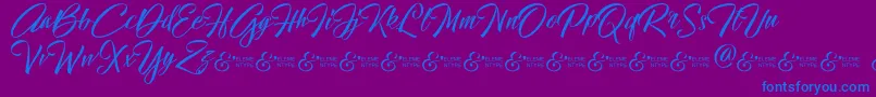 HallelujahDemo Font – Blue Fonts on Purple Background