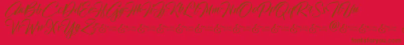 HallelujahDemo Font – Brown Fonts on Red Background