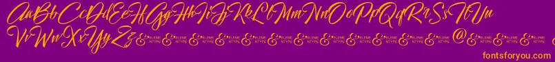 More about HallelujahDemo Font HallelujahDemo Font – Orange Fonts on Purple Background