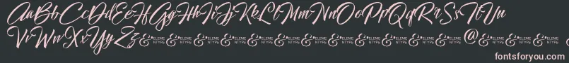 HallelujahDemo Font – Pink Fonts on Black Background