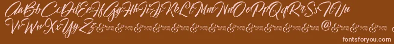 HallelujahDemo Font – Pink Fonts on Brown Background