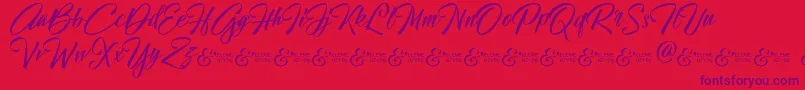 HallelujahDemo Font – Purple Fonts on Red Background