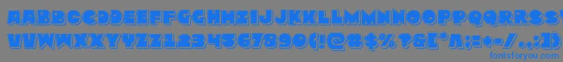 Zounderkitepunch Font – Blue Fonts on Gray Background