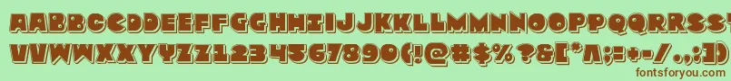 Zounderkitepunch Font – Brown Fonts on Green Background