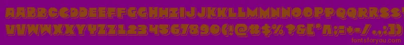 Zounderkitepunch Font – Brown Fonts on Purple Background