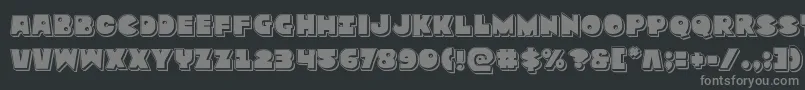 Zounderkitepunch Font – Gray Fonts on Black Background