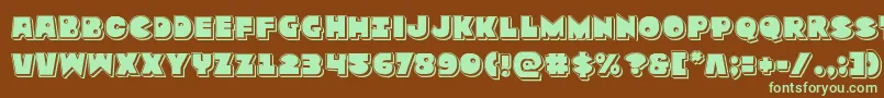 Zounderkitepunch Font – Green Fonts on Brown Background