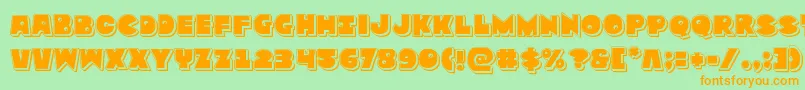 Zounderkitepunch Font – Orange Fonts on Green Background