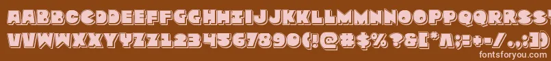 Zounderkitepunch Font – Pink Fonts on Brown Background