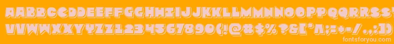 Zounderkitepunch Font – Pink Fonts on Orange Background