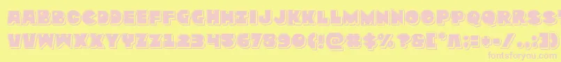 Zounderkitepunch Font – Pink Fonts on Yellow Background